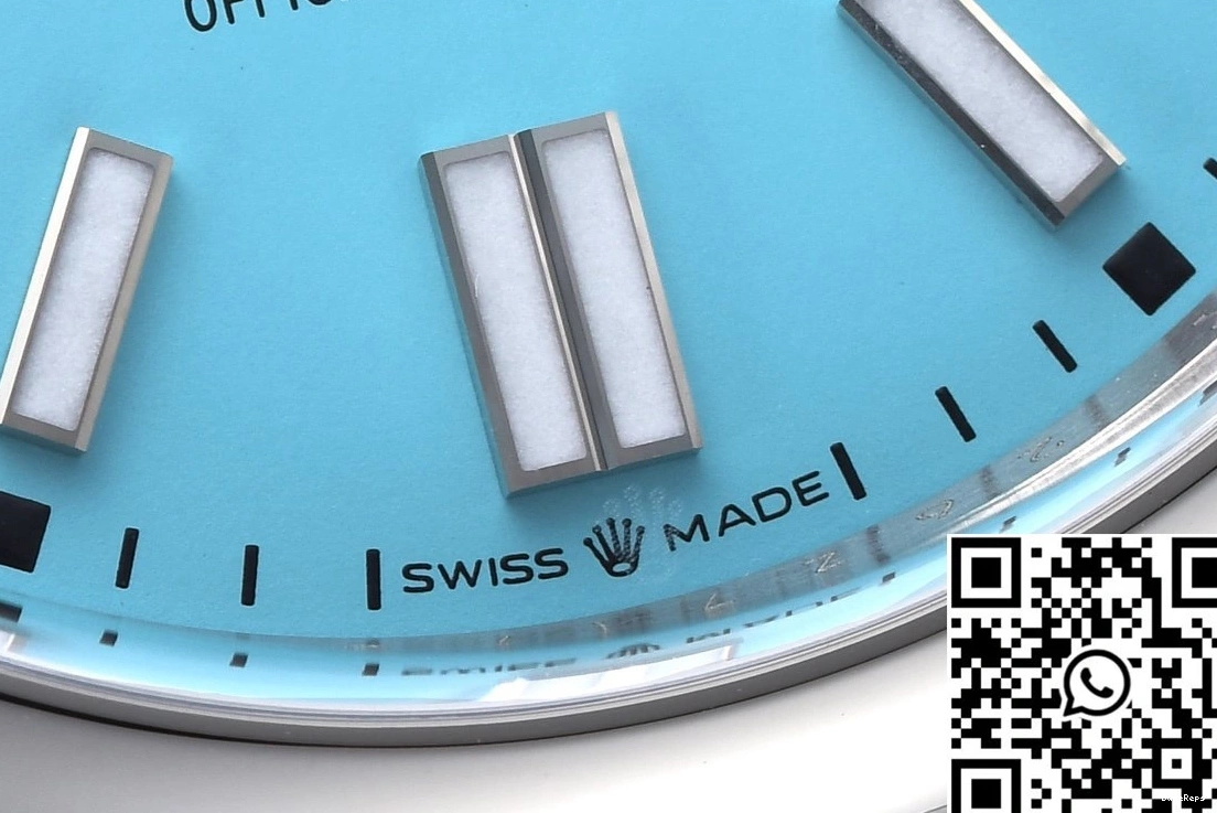 Turquoise Factory Dial Rolex Perpetual Clean Blue M124300-0006 41MM Oyster 0422